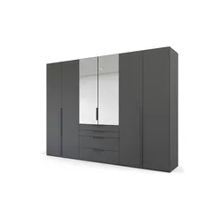 Drehtürenschrank  Port Talbot ¦ schwarz ¦ Maße (cm): B: 301 H: 223