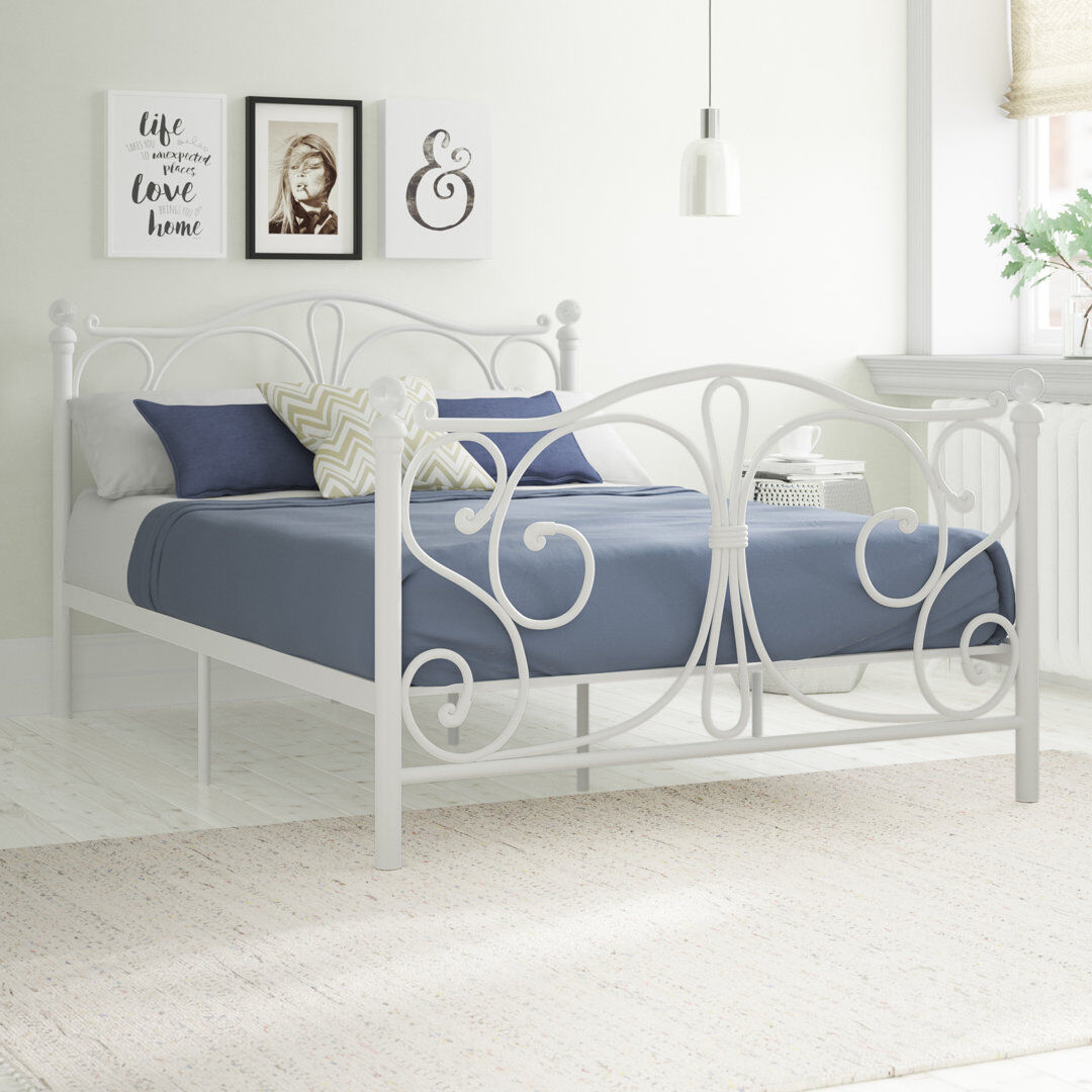 Marlow Home Co. Orourke Bed Frame White Double (4'6)