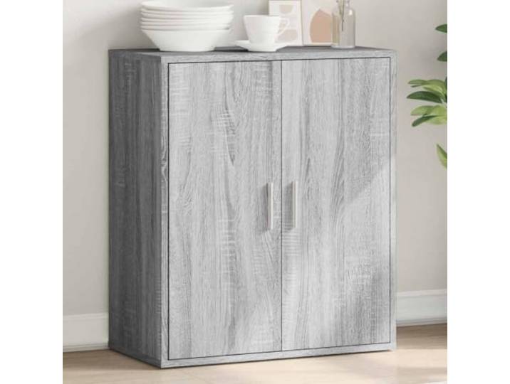 Jkghdrt Sideboard Grau Sonoma 80x80x38 cm Holzwerkstoff Schrank Sideboard, Holzwerkstoff, Grau, Sonoma, 79x38x80 cm, Wohnzimmer, Stauraum, Schrank, Regal, Möbel