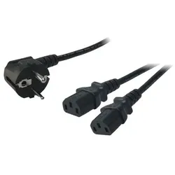 Logilink Power Cord, CEE714-C13 Y-cable, black, 1,50m