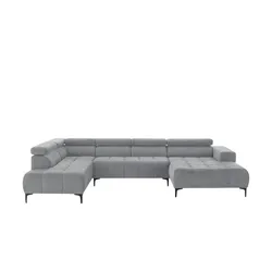 switch Wohnlandschaft  Caro , grau , Maße (cm): B: 350 H: 81 T: 214.0