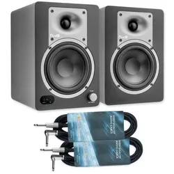 Fluid Audio Studio-Monitore C50BT Aktive Lautsprecher mit Kabel (Aktiv, Paar), Monitor Lautsprecher, Schwarz