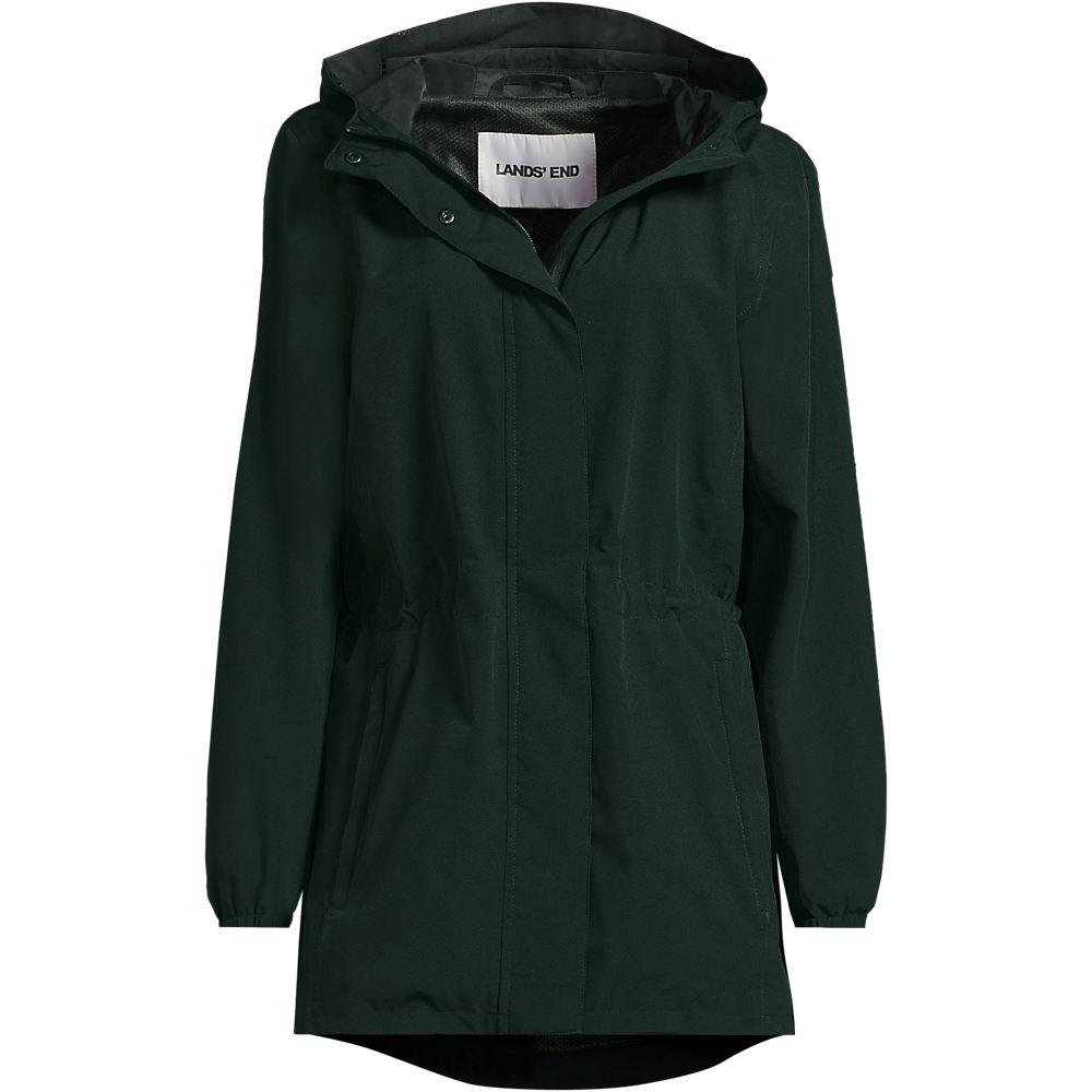Wasserdichte Regenjacke SQUALL mit Packfach für Damen in Plus-Größe, Damen, size: plus, Grün, Polyester, by Lands' End