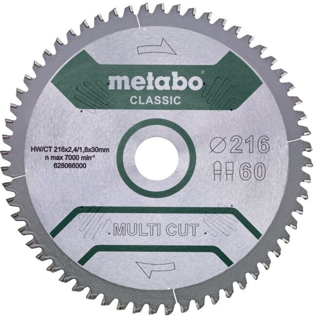 Lame de scie circulaire Metabo HW/CT 216x30x2,4/1,8 (628066000)