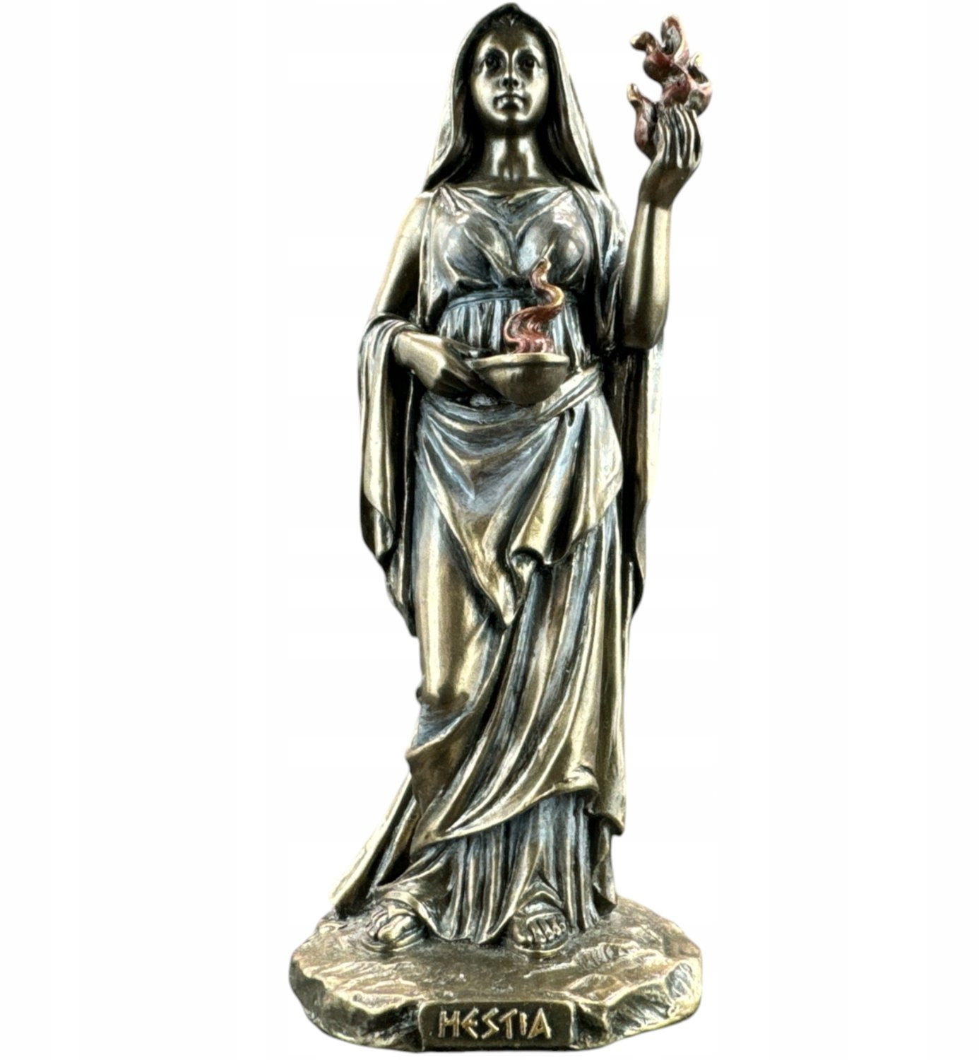 Veronese Hestia Griekse Godin van het Huwelijk Beeldje - Brons