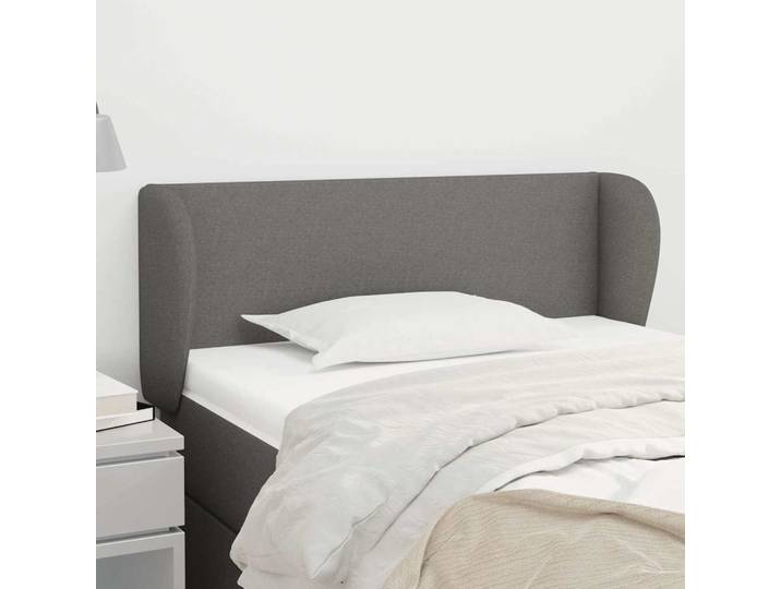 vidaXL Kopfteil mit Ohren Dunkelgrau 83x23x78/88 cm Stoff
