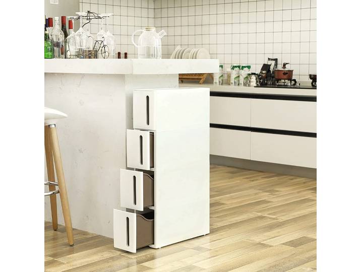 SONGMICS Étagère de niche\, Étagère de cuisine\, étroite\, 45 x 17 x 83 cm