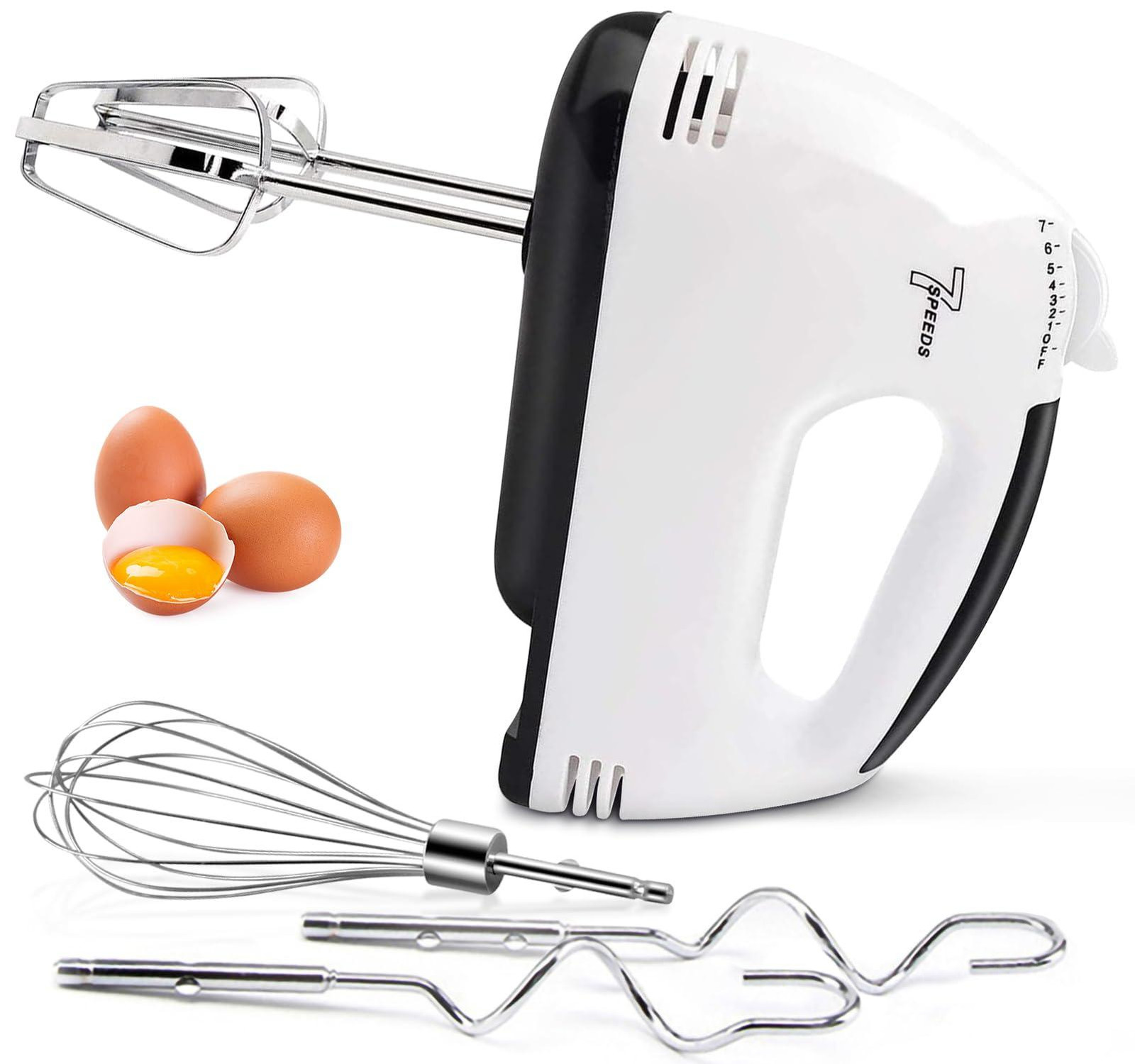 Dripio Handmixer met 7 standen, 5 roestvrijstalen accessoires en turboboostfunctie