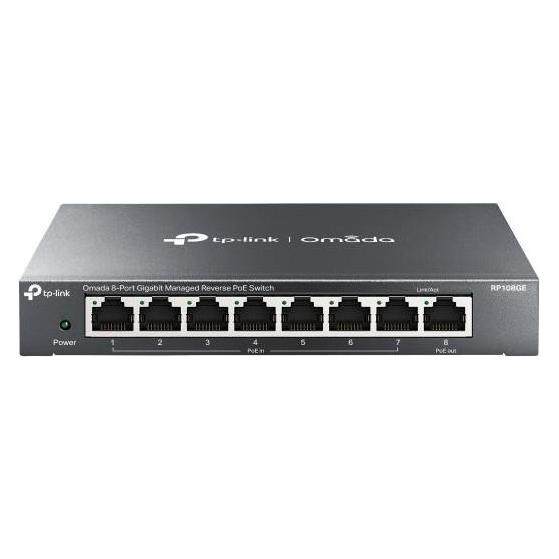 TP-Link TL-RP108GE Easy Smart Switch, 7xGb passives POE-in, 1xGb passives POE-out (8 Ports) (RP108GE)