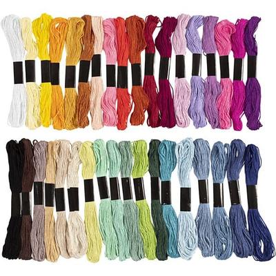 Creativ Company Stickgarn, Dicke 1 mm, 42 Bündel, sortierte Farben