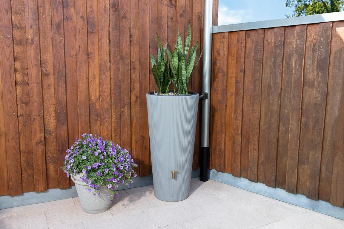 GRAFOTTOGMBH VASO 2in1 Decor Regenspeicher 220 L, zinkgrau 08439451