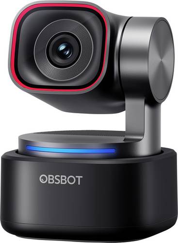 Obsbot Tiny 3 4K-Webcam 3840 x 2160 Pixel Gestensteuerung, Mikrofon, Schnelles Auto-Tracking per AI, Sprachsteuerung