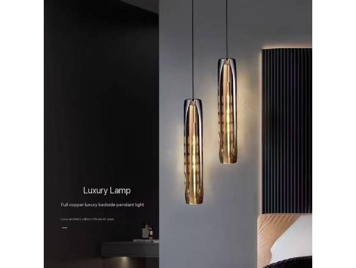 Lustres en verre modernes nordique or noir cuivre suspension cristal LED suspension pour salon décor à la maison lampe d'intérieur