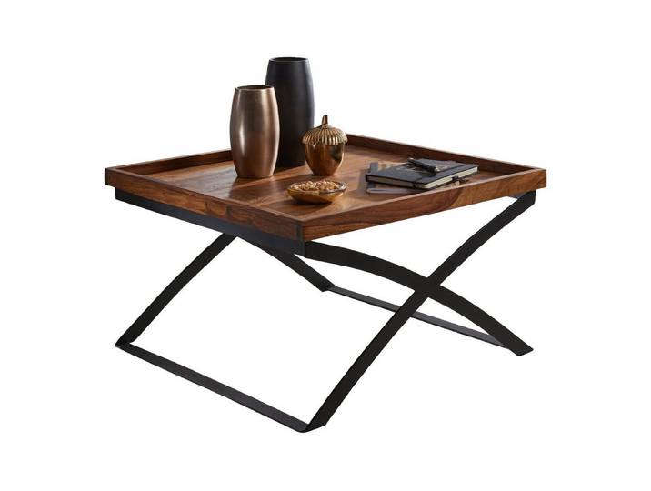 moebelfaktor Couchtisch Blavand, Massivholz, Breite 63 cm, braun, Wohnzimmertisch, Industrial