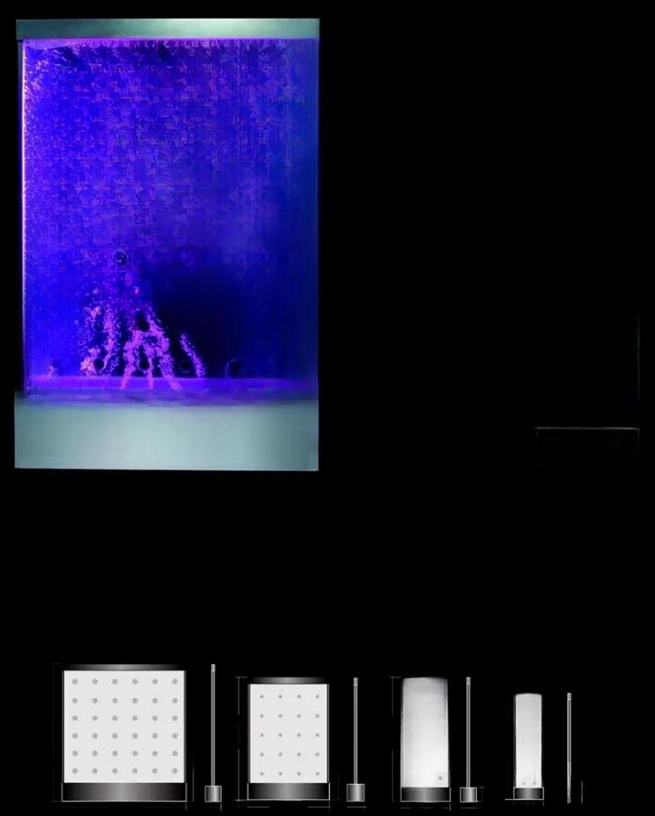 Wassersäule wasserwand Wasserfall Led Luxus Design Einrichtung Metall Trennwand