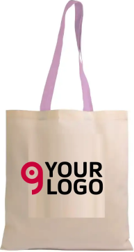 Shopper cotone 135g manici colorati 38x42cm Personalizzate o neutre