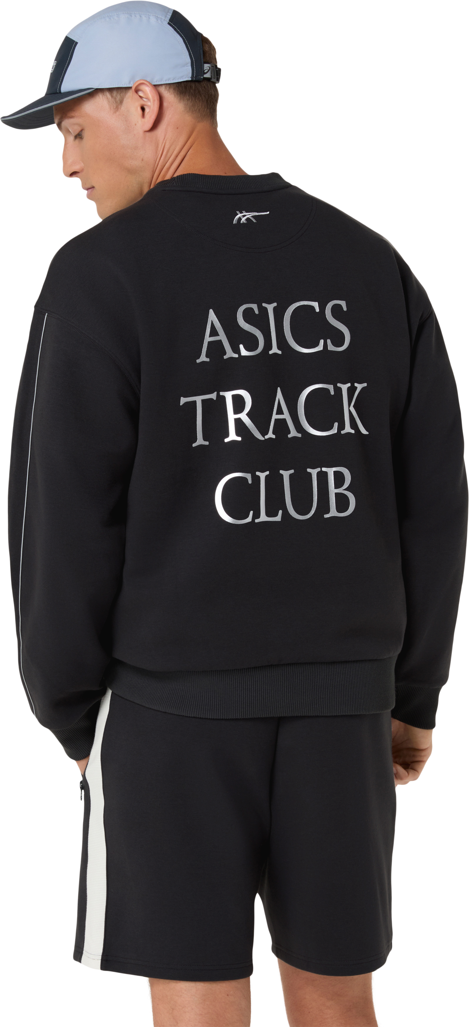 Sweatshirt ASICS "ASICS TRACK CLUB HERITAGE CREW-NECK TOP", Herren, Gr. M, schwarz (performance schwarz), Obermaterial: 65% Baumwolle, 28% Polyester, 7% Elasthan, Sweatshirts Sweatshirt performance schwarz M
