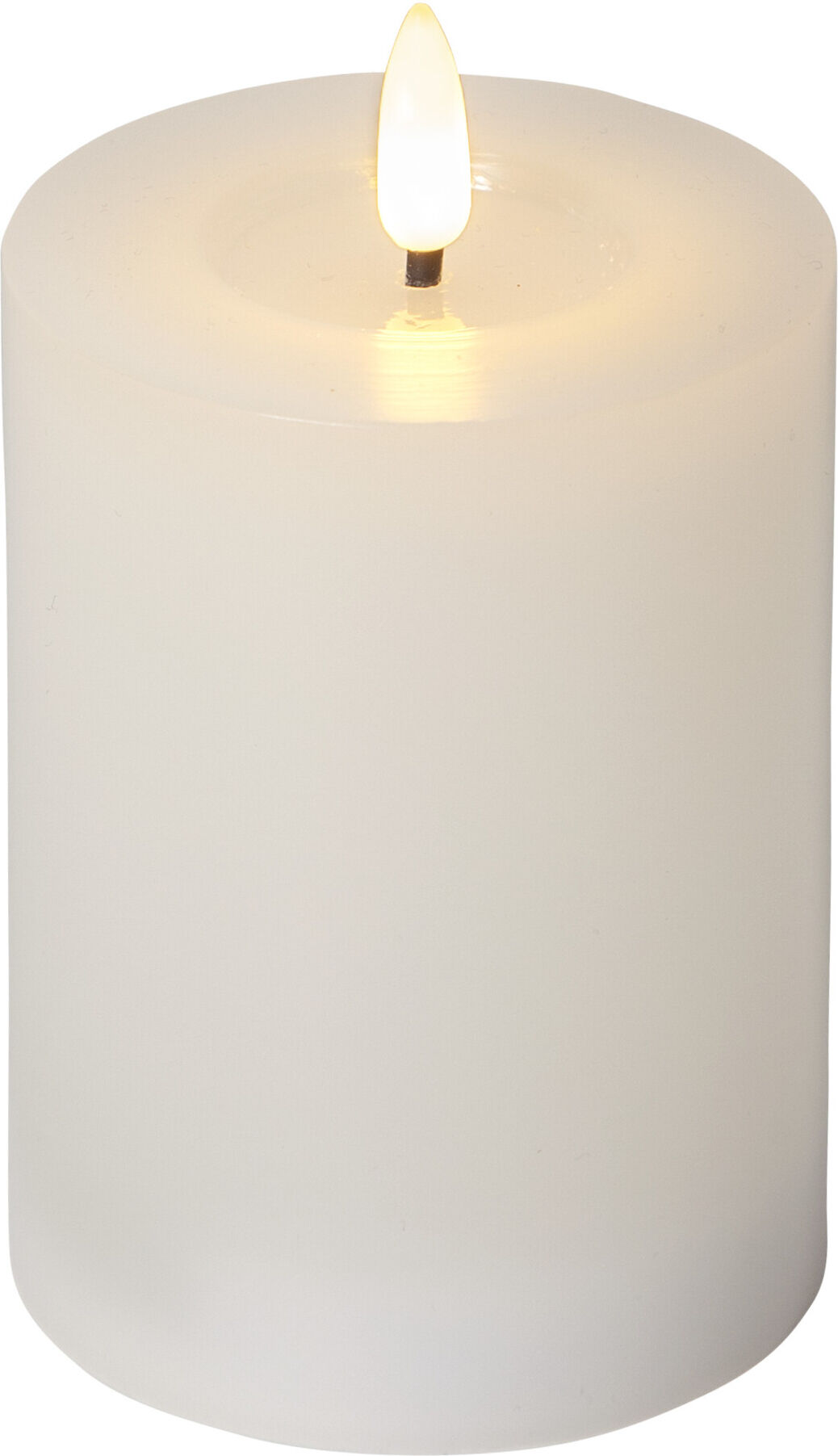 Star LED-Wachskerze 061-40-1 weiß 7,5 x 12,5cm flackernd)