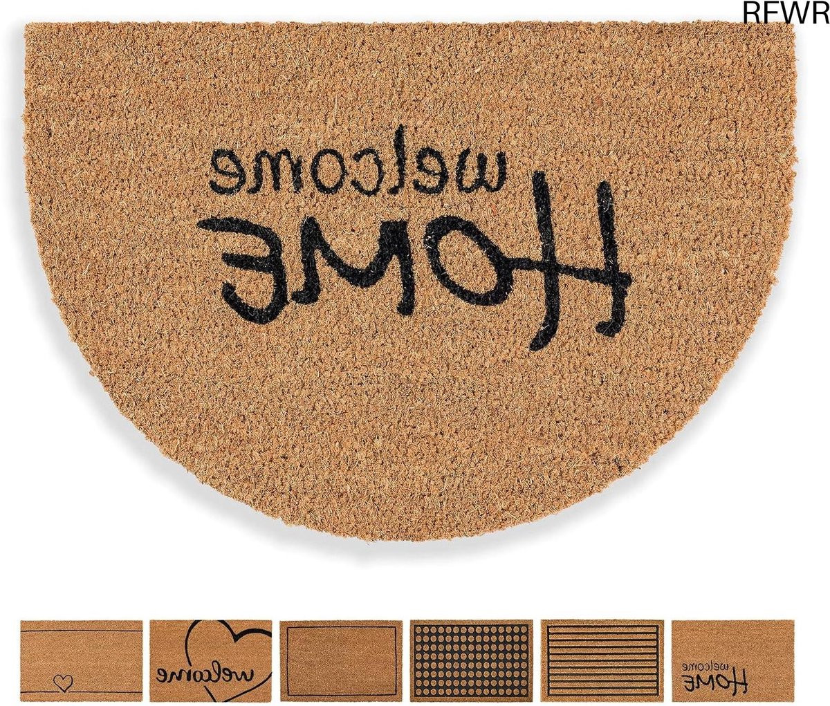 RFWR Kokos Deurmat Halfrond 40x60 cm - Antibacteriële en Natuurlijke Binnenmat