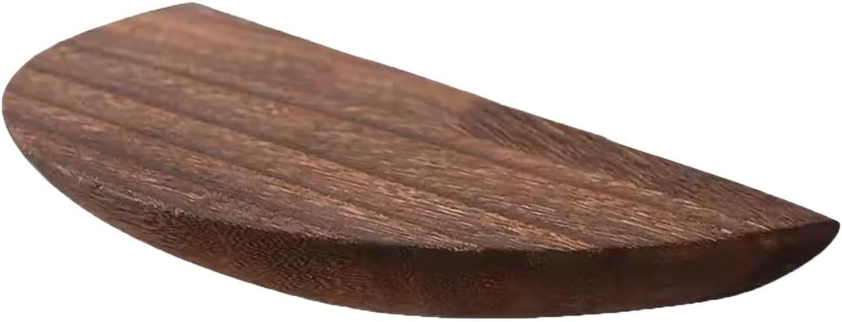 Zwevende houten plank wandrek halve cirkel bruin L 21cm