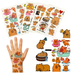 Set mit temporären Tattoos für Kinder, Capybara, 95 Tattoos