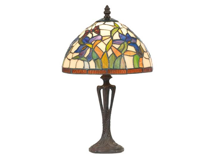 Artistar Tiffany Tischlampe ELANDA, Multicolour, für Wohn- / Esszimmer, Metall, Tiffany, Tischlampe