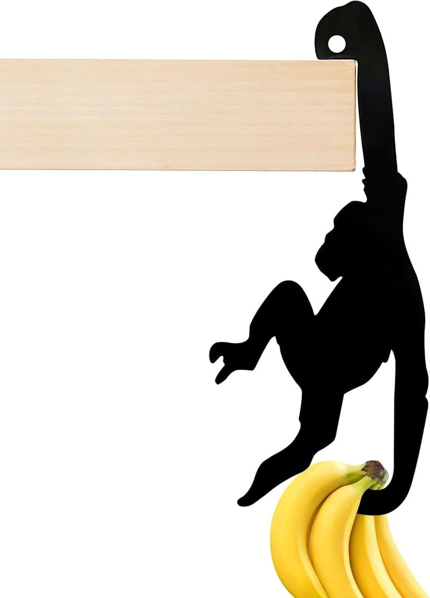 Aapje Bananenhouder voor in de keuken voor bananen en fruit