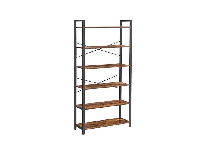 Hansiro Bücherregal Standregal, Braun, 80x186x30 cm, Wohnzimmer, Regale, Bücherregale