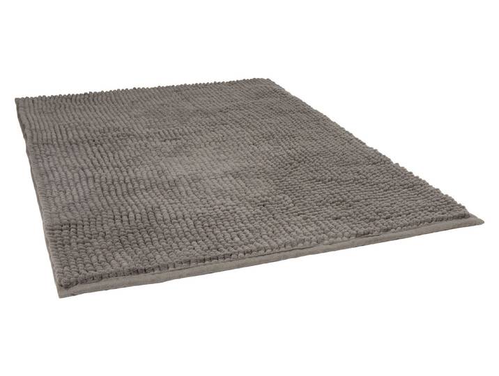 Chenille-Badteppich Dunkelgrau 0.5 × 0.8 m