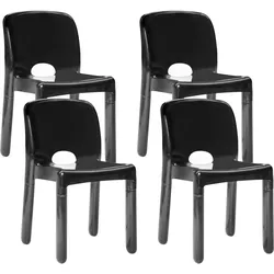GARTENSTUHL 4er-Set Schwarz Betim