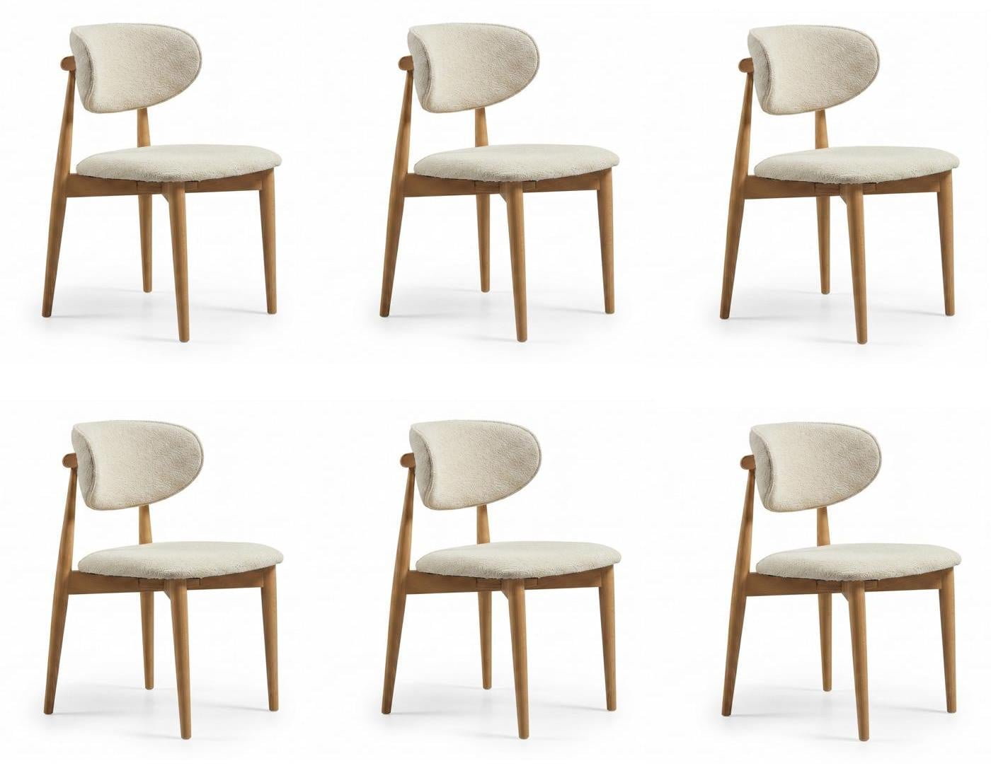 JVmoebel Cuba eettafelstoel, beige