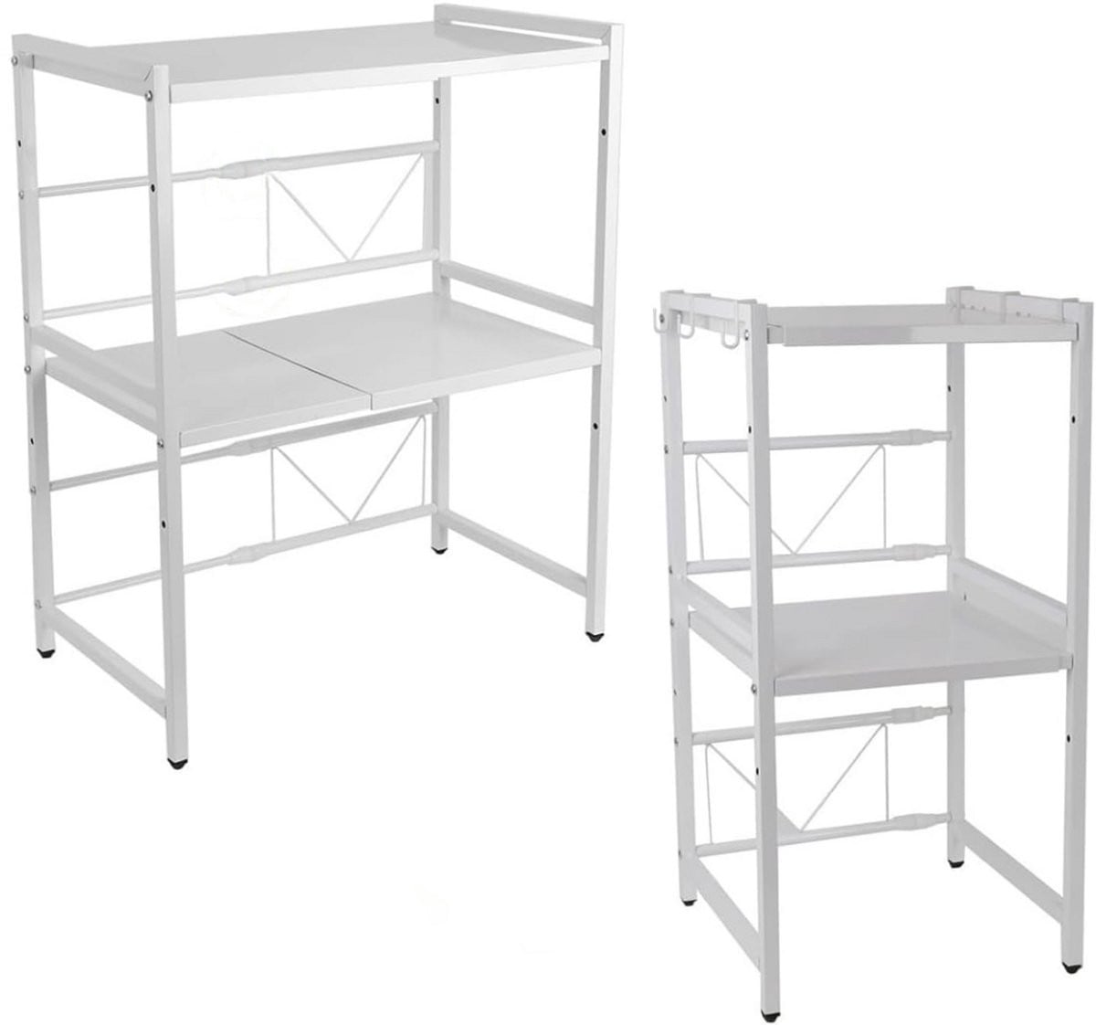 ApexArte Keukenkast Magnetronkast Keuken Trolley op Wieltjes met Hoogteverstelling