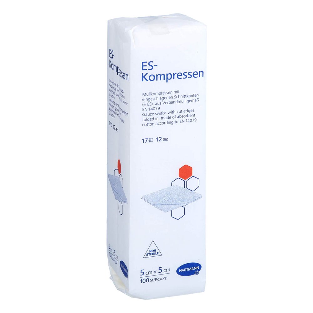 C P C medical GmbH & Co. KG Es-kompressen Unsteril 5x5 Cm 12fach 17451712