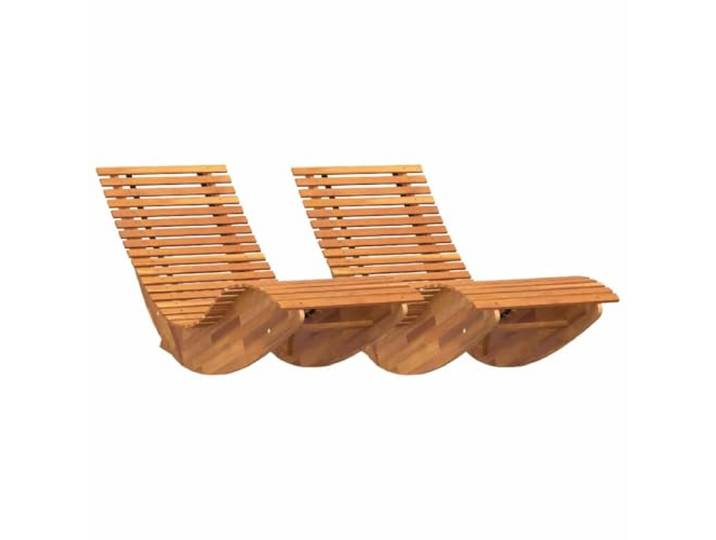vidaXL Schaukelsessel 2er Set aus Akazienmassivholz – Gartenmöbel, Liegestuhl für die Terrasse, rustikaler Sessel für den Sommer, entspannender Lounge-Stuhl, ergonomisch und verstellbar.