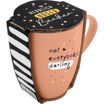 Tasse mit Motivdruck 'not everybody´s darling', mit Banderole