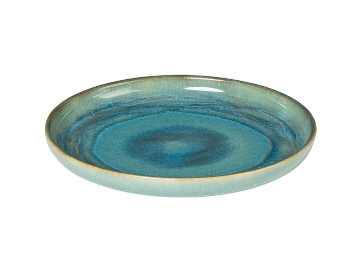 Gipfelstück Teller flach Tiefer See grün Steinzeug D 22 cm 1 Stk