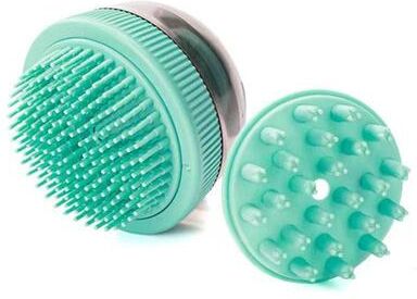 Everyday Crate 2 In 1 Pet Shampoo Dispenser Bath Brush For Cats & Dogs With Gentle Massage Grooming blue