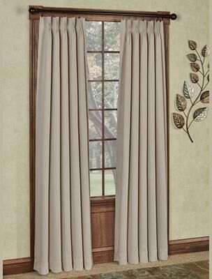 Ricardo Trading Llc Ultimate Blackout Pinch Pleat Curtain Pair 56 x 84, 56 x 84, Natural