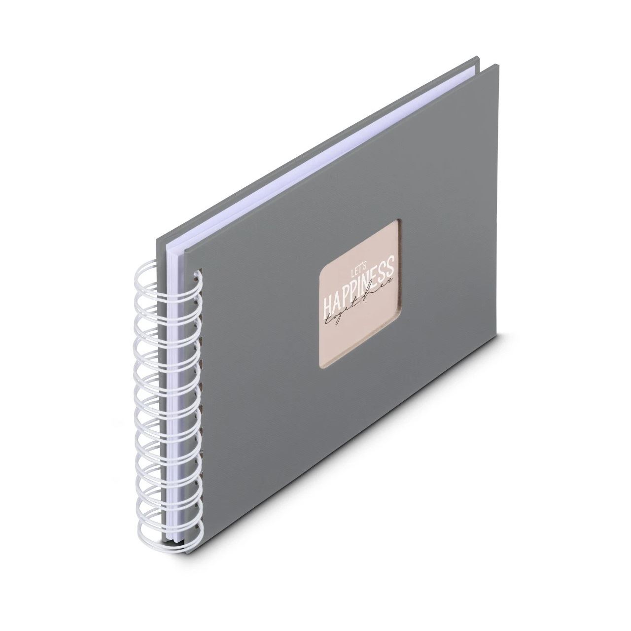 hama Fotoalbum Fine Art neutral 24,0 x 17,0 cm, 50 weiße Seiten Grau