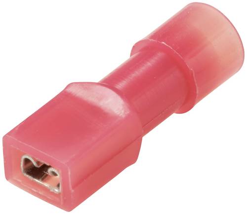 TRU COMPONENTS TC-11599304 Flachsteckhülse Steckbreite: 2.8mm Steckdicke: 0.5mm 180° Vollisoliert Rot