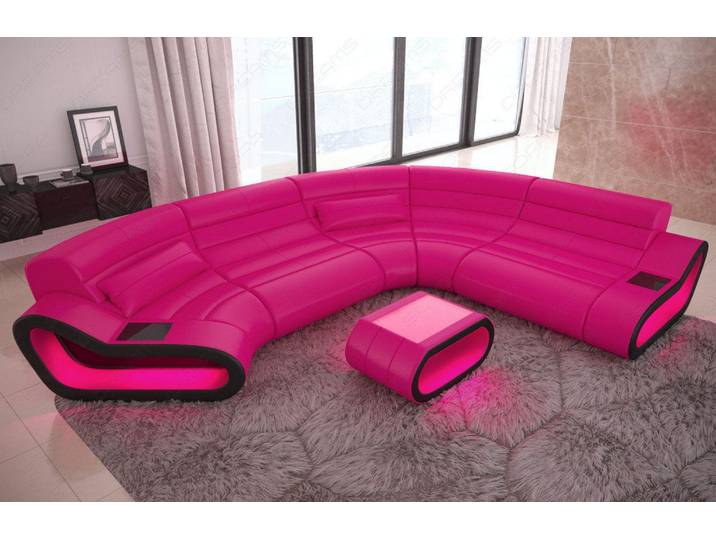 Leder Couch Concept C-Form Eleganz