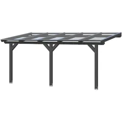 Skan Holz Terrassenüberdachung Bormio - Leimholz B 541 x T 350 cm (Größe 7) anthrazit