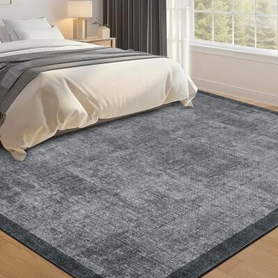 Garvee Color Blocking Modern Bordered Area Rug