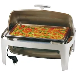 APS Elektro-Rolltop-Chafing Dish "ELITE", Speisewärmer, Silber
