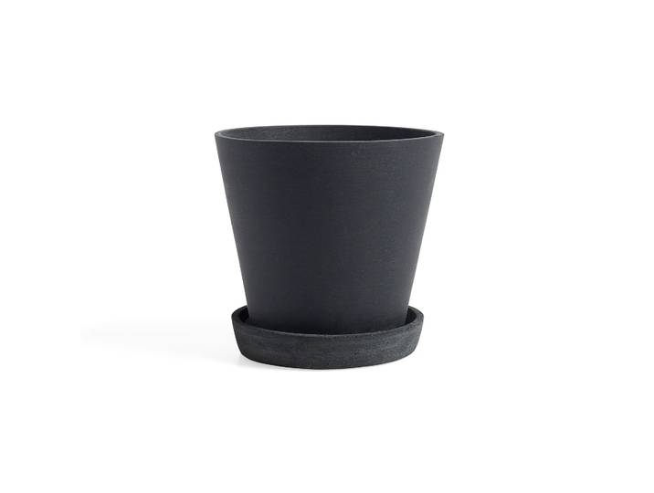 HAY Pot HAY Flowerpot with saucer XL Ø21.5 cm Noir