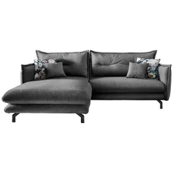 Wohnlandschaft Lava Grau Velours