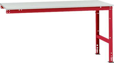 Manuflex Ansatztisch UNIVERSAL Standard, Tischplatte Melamin, 1750x1000, rubinrot
