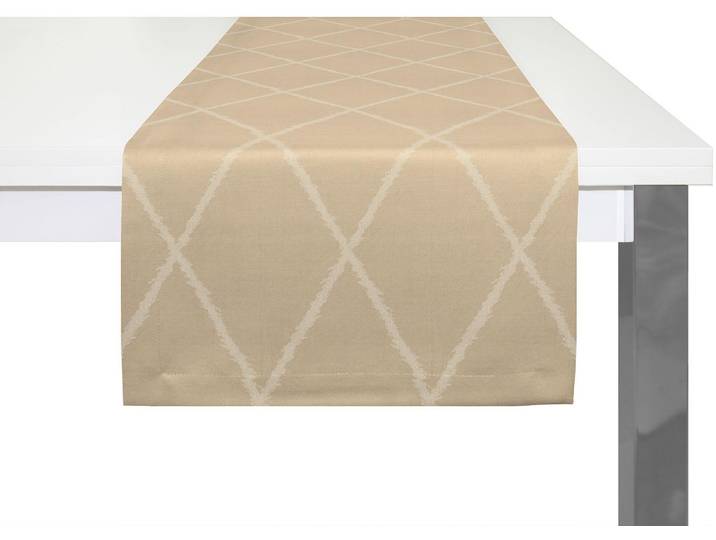 Tischläufer ADAM Casket Valdelana Light Gr. 1, beige, B:50cm L:150cm, Bio-Baumwolle, Tischdecken, Tischläufer