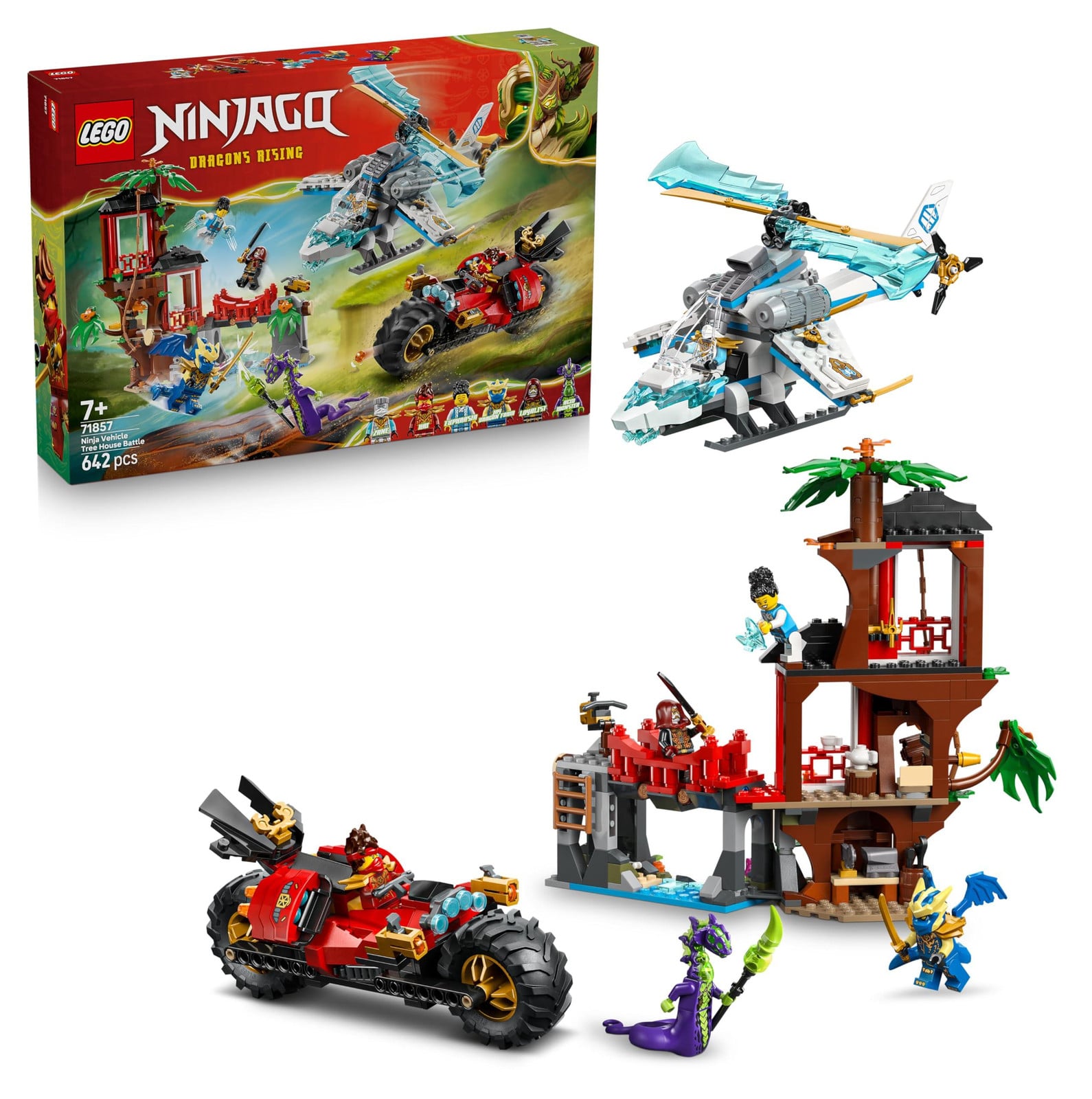 LEGO NINJAGO De strijd in het Boomhuis met Ninja-voertuigen 71857