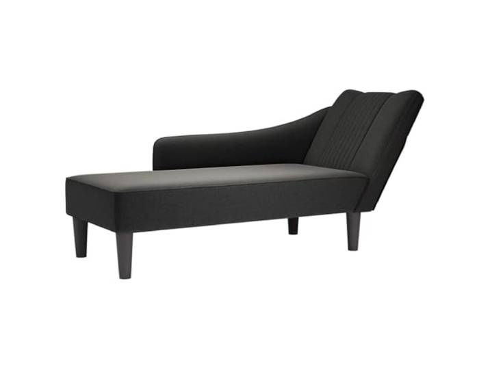 NLQMSU Langer Sessel mit Armlehne, rechts, schwarz, Polyestergewebe Hochelastischer Schaumstoff, weiches Polyestergewebe, rechte Armlehne, Wohnzimmer, Schlafzimmer, Büro